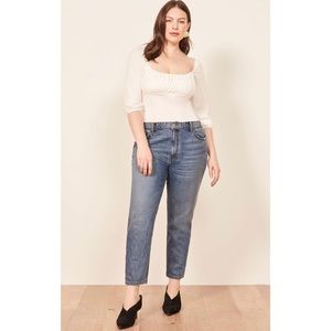 NWT Reformation Julia Crop High Cigarette Jean, 16